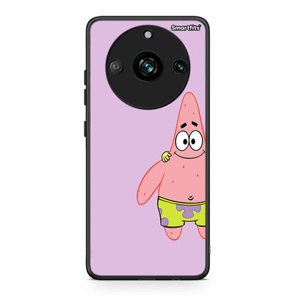 Realme 11 Pro+ Friends Patrick θήκη από τη Smartfits με σχέδιο στο πίσω μέρος και μαύρο περίβλημα | Smartphone case with colorful back and black bezels by Smartfits