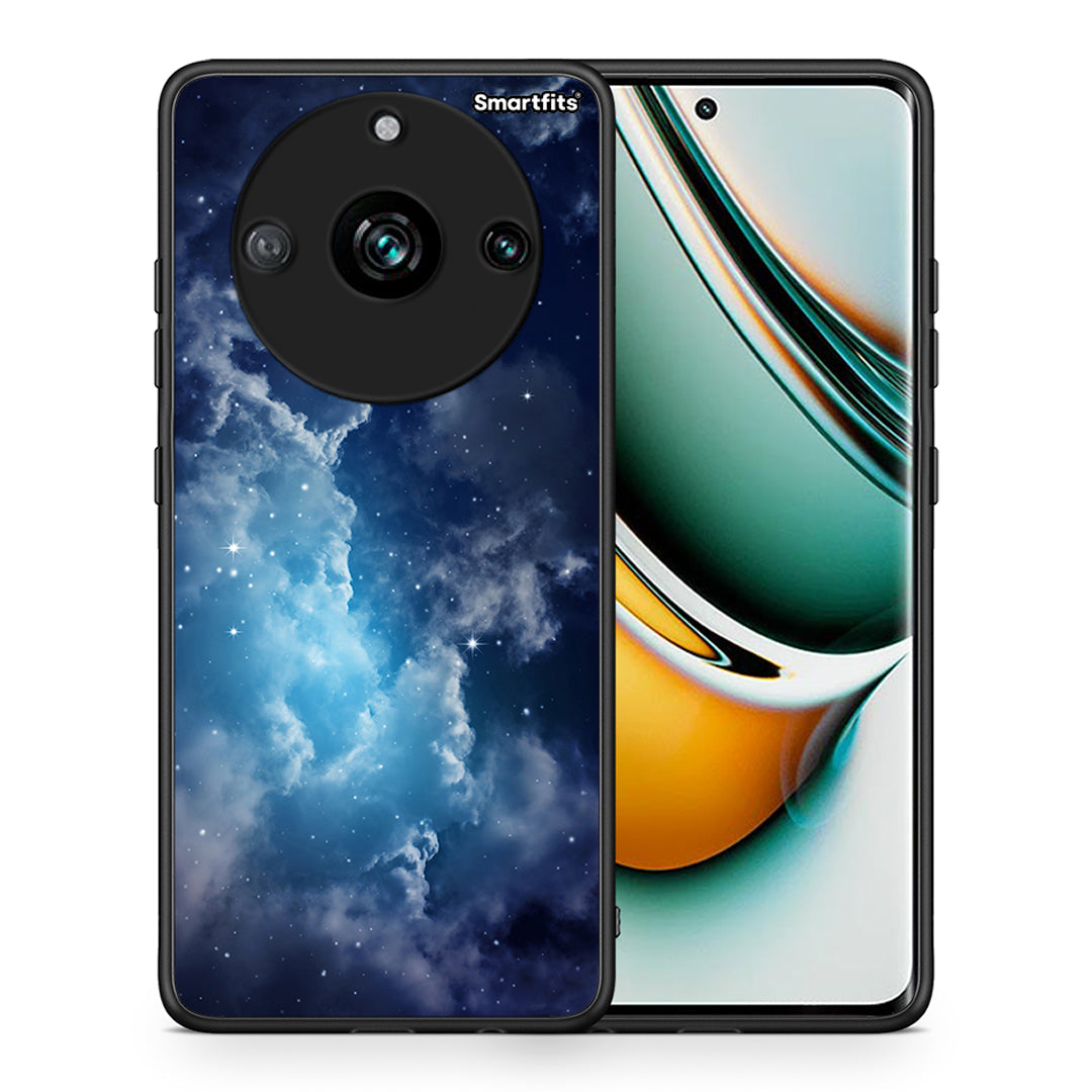 Θήκη Realme 11 Pro+ Blue Sky Galaxy από τη Smartfits με σχέδιο στο πίσω μέρος και μαύρο περίβλημα | Realme 11 Pro+ Blue Sky Galaxy case with colorful back and black bezels