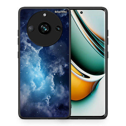 Θήκη Realme 11 Pro+ Blue Sky Galaxy από τη Smartfits με σχέδιο στο πίσω μέρος και μαύρο περίβλημα | Realme 11 Pro+ Blue Sky Galaxy case with colorful back and black bezels