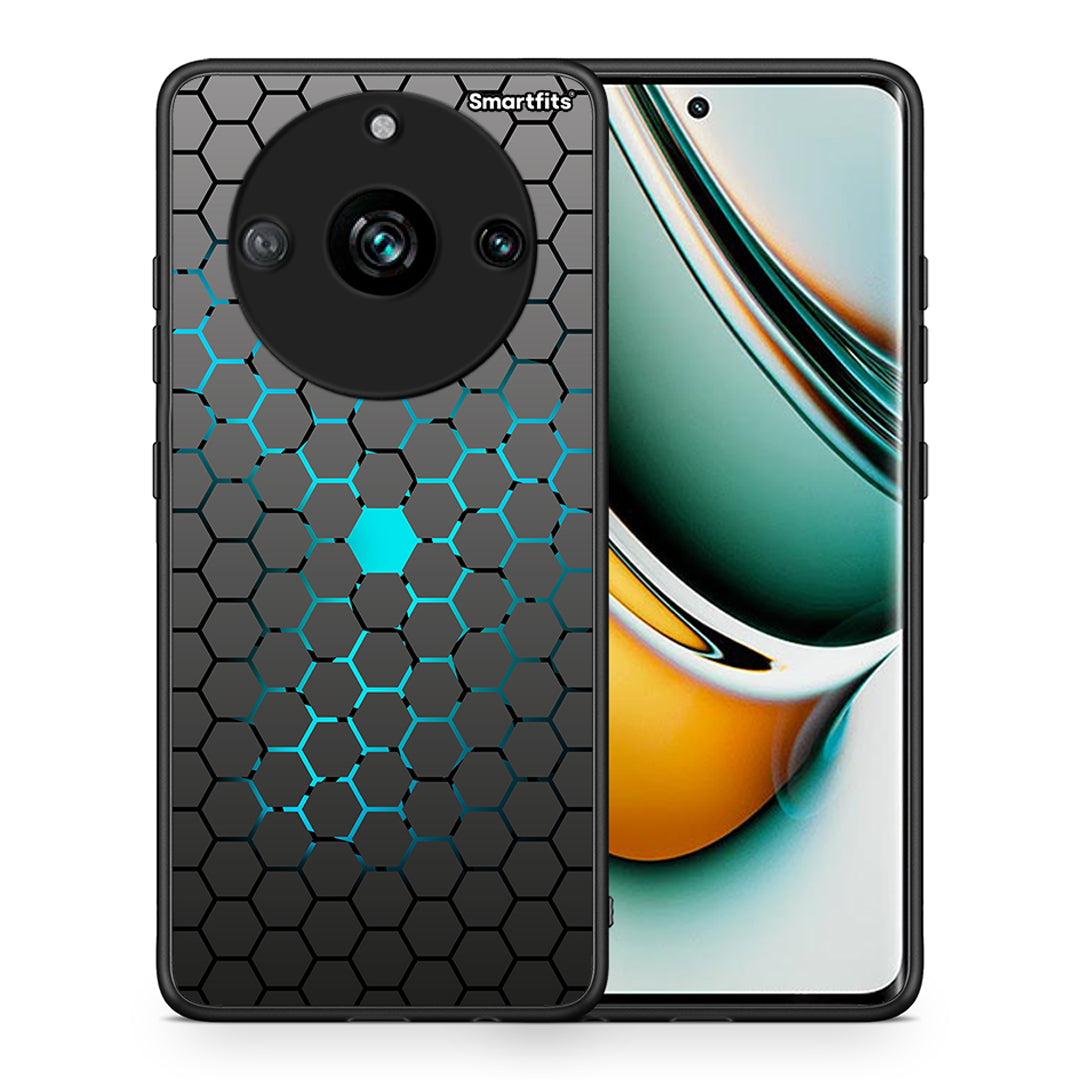 Θήκη Realme 11 Pro Hexagonal Geometric από τη Smartfits με σχέδιο στο πίσω μέρος και μαύρο περίβλημα | Realme 11 Pro Hexagonal Geometric case with colorful back and black bezels