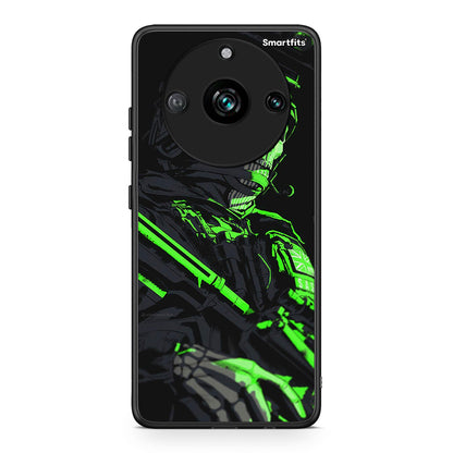 Realme 11 Pro+ Green Soldier Θήκη Αγίου Βαλεντίνου από τη Smartfits με σχέδιο στο πίσω μέρος και μαύρο περίβλημα | Smartphone case with colorful back and black bezels by Smartfits