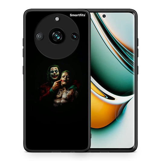Θήκη Realme 11 Pro Clown Hero από τη Smartfits με σχέδιο στο πίσω μέρος και μαύρο περίβλημα | Realme 11 Pro Clown Hero case with colorful back and black bezels