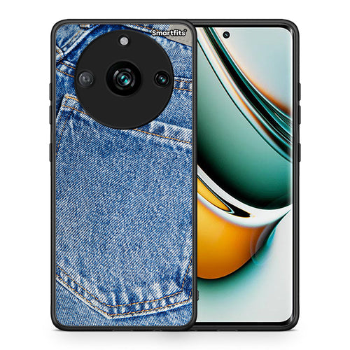Θήκη Realme 11 Pro+ Jeans Pocket από τη Smartfits με σχέδιο στο πίσω μέρος και μαύρο περίβλημα | Realme 11 Pro+ Jeans Pocket case with colorful back and black bezels