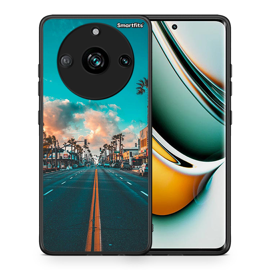 Θήκη Realme 11 Pro City Landscape από τη Smartfits με σχέδιο στο πίσω μέρος και μαύρο περίβλημα | Realme 11 Pro City Landscape case with colorful back and black bezels