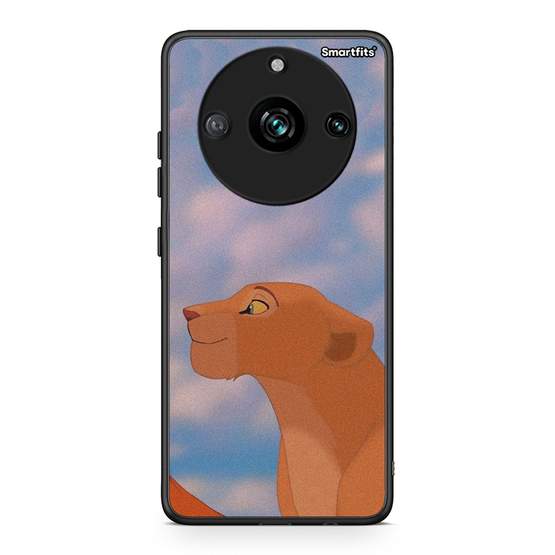 Realme 11 Pro+ Lion Love 2 Θήκη Αγίου Βαλεντίνου από τη Smartfits με σχέδιο στο πίσω μέρος και μαύρο περίβλημα | Smartphone case with colorful back and black bezels by Smartfits