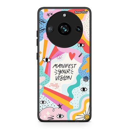 Realme 11 Pro+ Manifest Your Vision θήκη από τη Smartfits με σχέδιο στο πίσω μέρος και μαύρο περίβλημα | Smartphone case with colorful back and black bezels by Smartfits