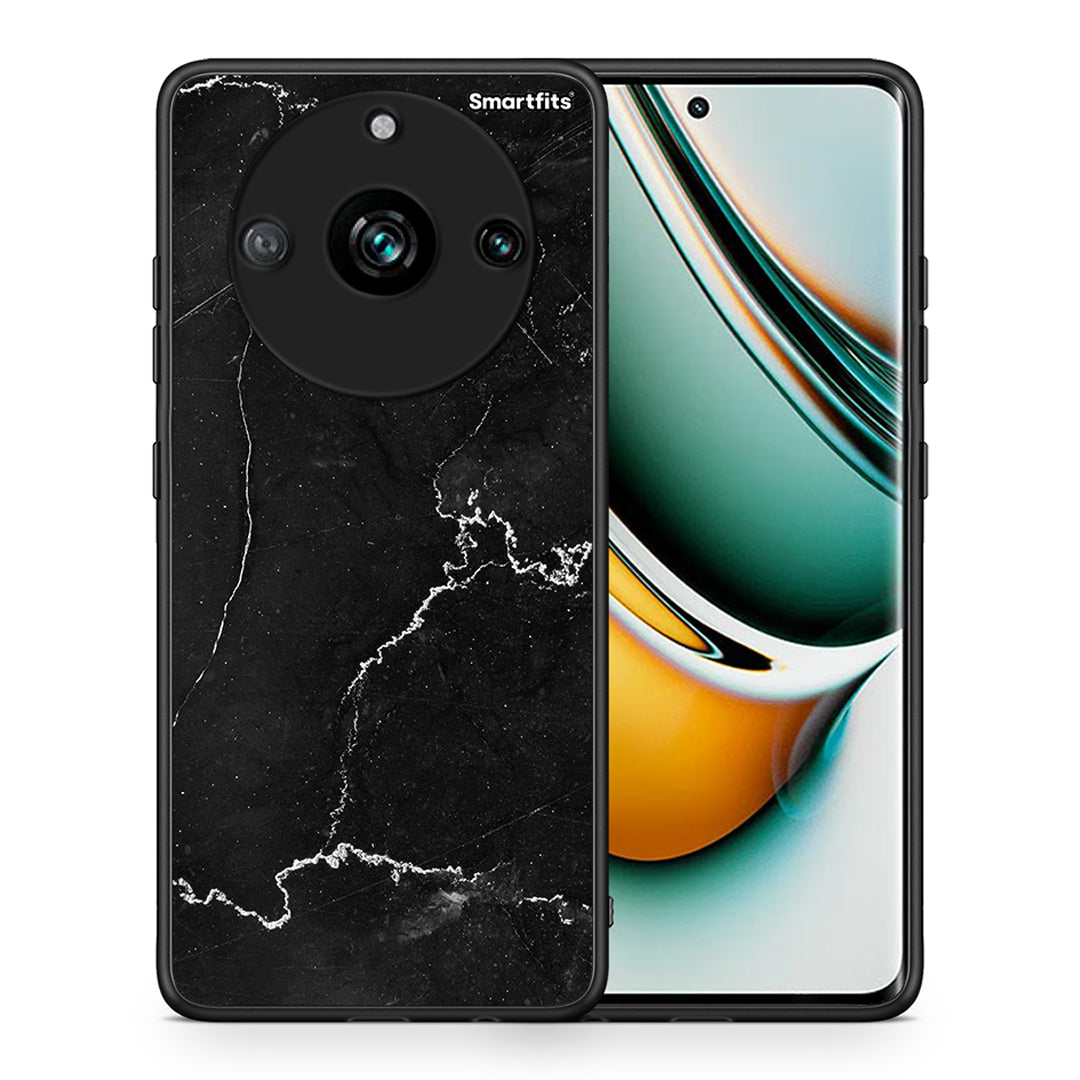 Θήκη Realme 11 Pro+ Marble Black από τη Smartfits με σχέδιο στο πίσω μέρος και μαύρο περίβλημα | Realme 11 Pro+ Marble Black case with colorful back and black bezels