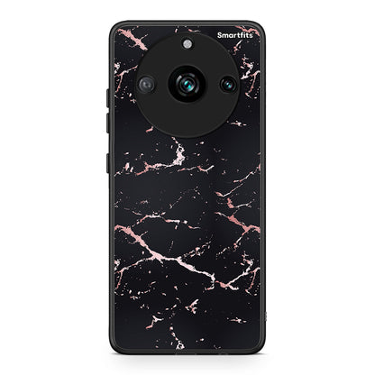 4 - Realme 11 Pro Black Rosegold Marble case, cover, bumper