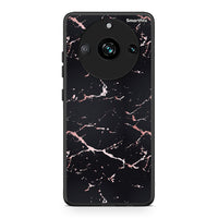 Thumbnail for 4 - Realme 11 Pro+ Black Rosegold Marble case, cover, bumper