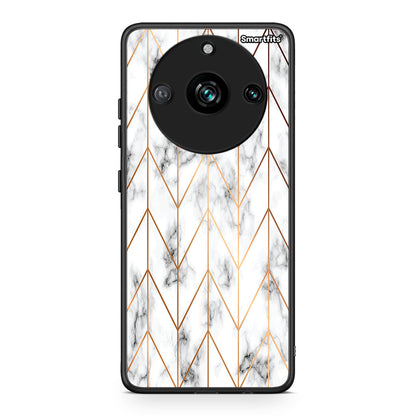44 - Realme 11 Pro+ Gold Geometric Marble case, cover, bumper