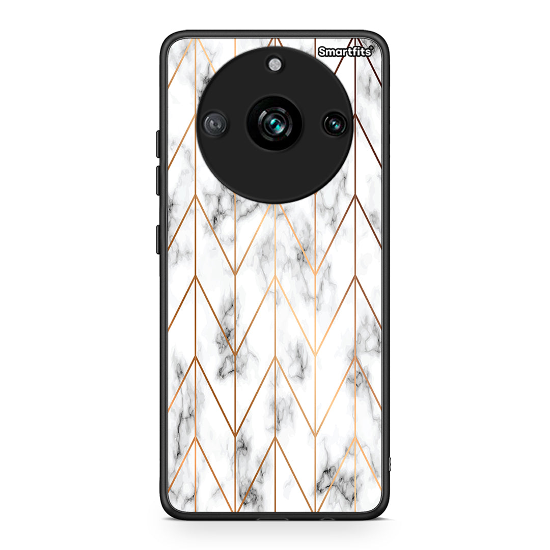44 - Realme 11 Pro Gold Geometric Marble case, cover, bumper