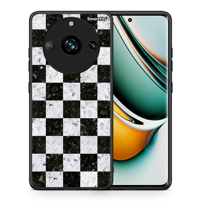Θήκη Realme 11 Pro Square Geometric Marble από τη Smartfits με σχέδιο στο πίσω μέρος και μαύρο περίβλημα | Realme 11 Pro Square Geometric Marble case with colorful back and black bezels