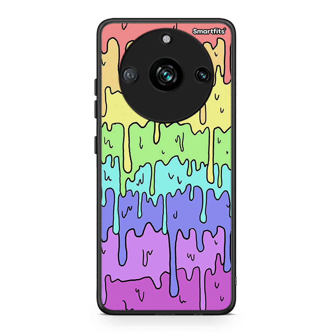 Realme 11 Pro Melting Rainbow θήκη από τη Smartfits με σχέδιο στο πίσω μέρος και μαύρο περίβλημα | Smartphone case with colorful back and black bezels by Smartfits