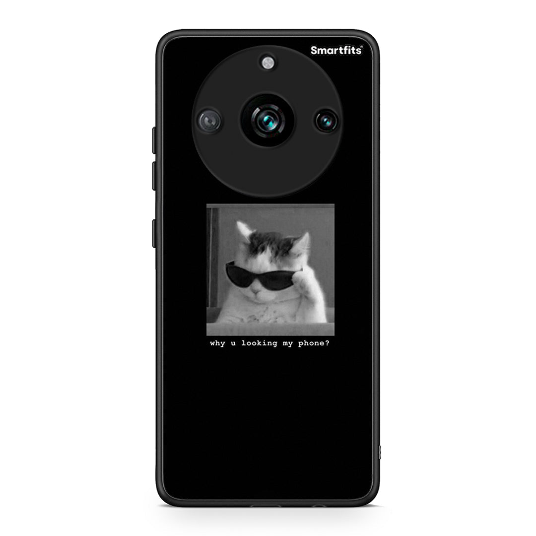 Realme 11 Pro+ Meme Cat θήκη από τη Smartfits με σχέδιο στο πίσω μέρος και μαύρο περίβλημα | Smartphone case with colorful back and black bezels by Smartfits