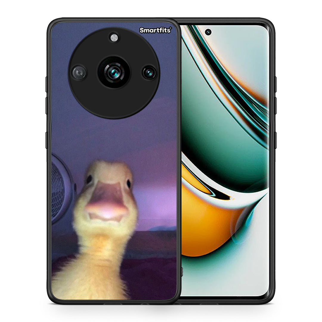 Θήκη Realme 11 Pro+ Meme Duck από τη Smartfits με σχέδιο στο πίσω μέρος και μαύρο περίβλημα | Realme 11 Pro+ Meme Duck case with colorful back and black bezels