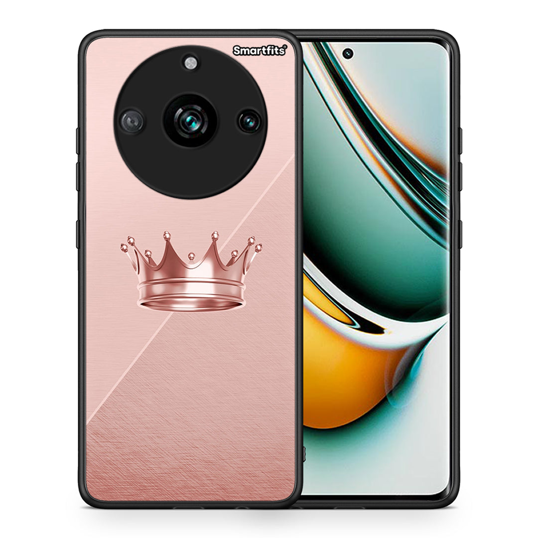 Θήκη Realme 11 Pro+ Crown Minimal από τη Smartfits με σχέδιο στο πίσω μέρος και μαύρο περίβλημα | Realme 11 Pro+ Crown Minimal case with colorful back and black bezels