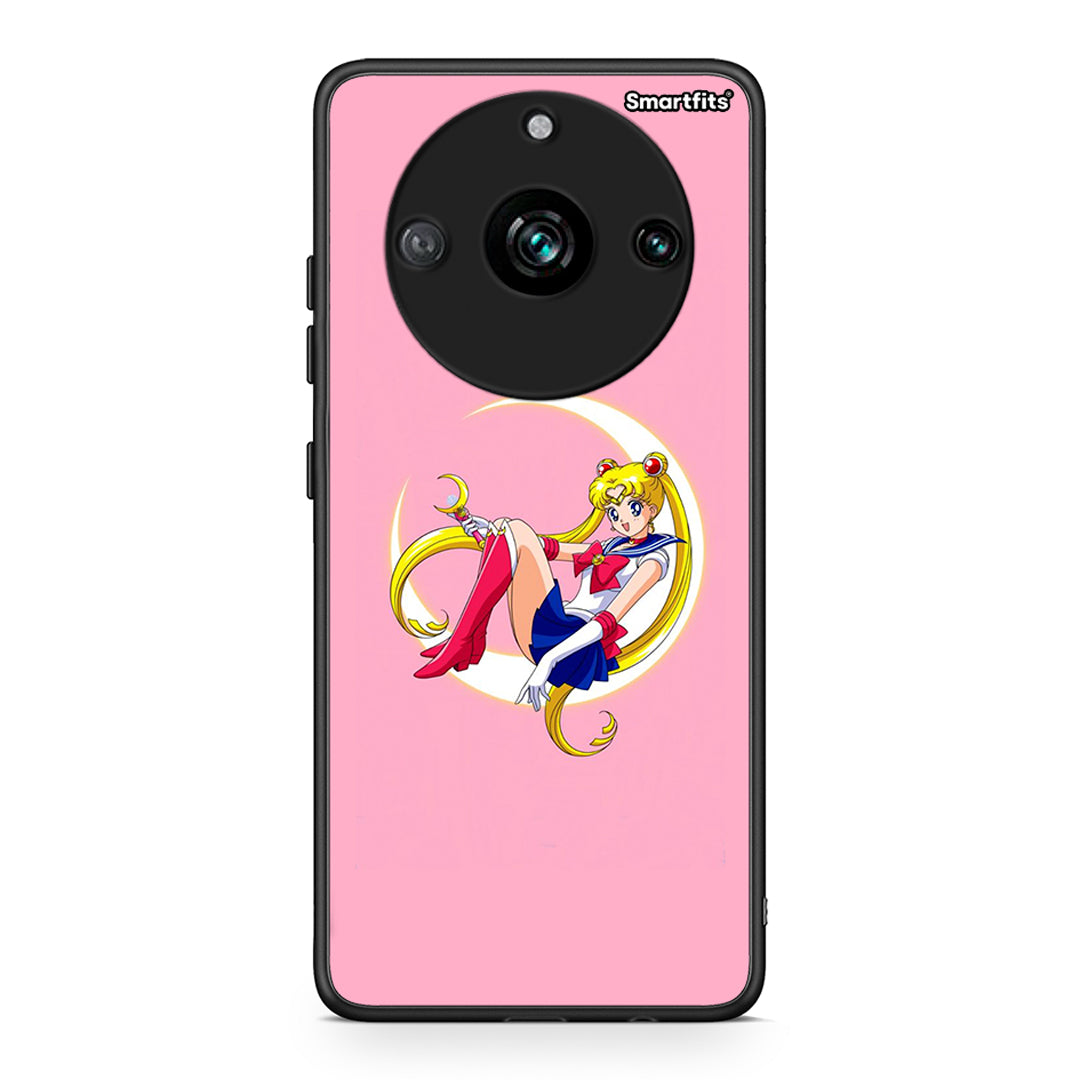 Realme 11 Pro+ Moon Girl θήκη από τη Smartfits με σχέδιο στο πίσω μέρος και μαύρο περίβλημα | Smartphone case with colorful back and black bezels by Smartfits