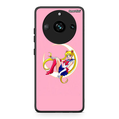 Realme 11 Pro+ Moon Girl θήκη από τη Smartfits με σχέδιο στο πίσω μέρος και μαύρο περίβλημα | Smartphone case with colorful back and black bezels by Smartfits