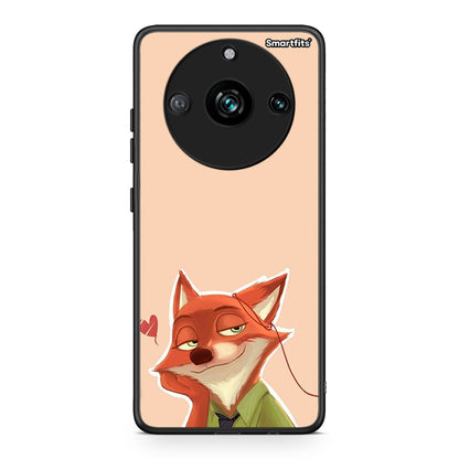 Realme 11 Pro Nick Wilde And Judy Hopps Love 1 θήκη από τη Smartfits με σχέδιο στο πίσω μέρος και μαύρο περίβλημα | Smartphone case with colorful back and black bezels by Smartfits