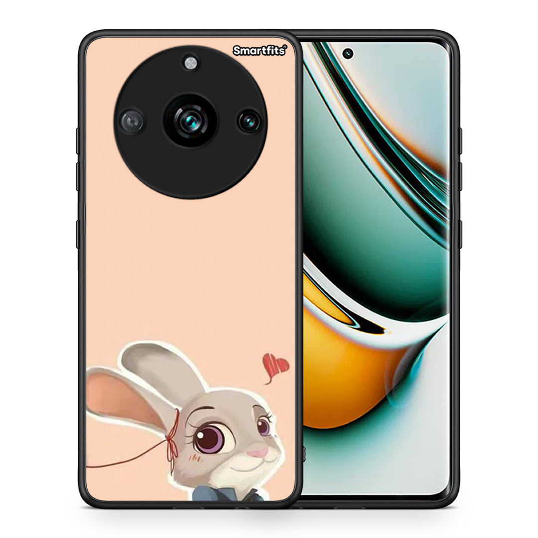 Θήκη Realme 11 Pro+ Nick Wilde And Judy Hopps Love 2 από τη Smartfits με σχέδιο στο πίσω μέρος και μαύρο περίβλημα | Realme 11 Pro+ Nick Wilde And Judy Hopps Love 2 case with colorful back and black bezels