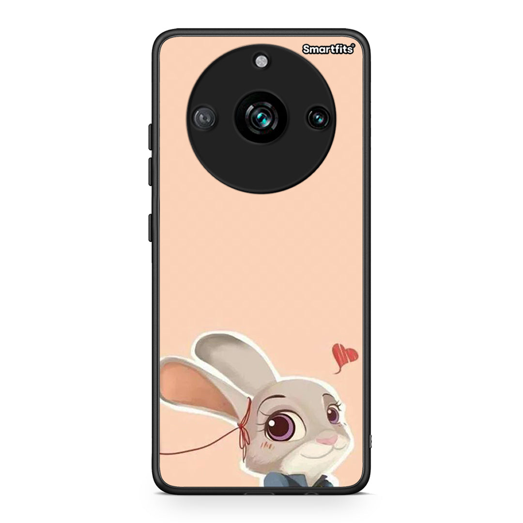 Realme 11 Pro+ Nick Wilde And Judy Hopps Love 2 θήκη από τη Smartfits με σχέδιο στο πίσω μέρος και μαύρο περίβλημα | Smartphone case with colorful back and black bezels by Smartfits