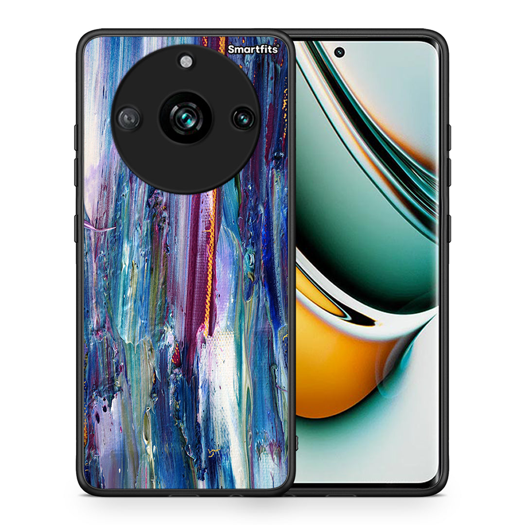 Θήκη Realme 11 Pro Winter Paint από τη Smartfits με σχέδιο στο πίσω μέρος και μαύρο περίβλημα | Realme 11 Pro Winter Paint case with colorful back and black bezels