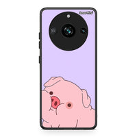 Thumbnail for Realme 11 Pro+ Pig Love 2 Θήκη Αγίου Βαλεντίνου από τη Smartfits με σχέδιο στο πίσω μέρος και μαύρο περίβλημα | Smartphone case with colorful back and black bezels by Smartfits