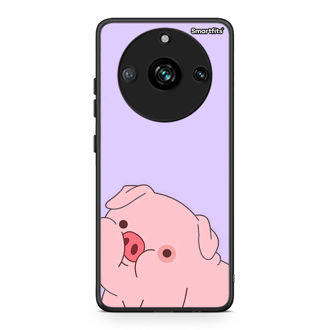 Realme 11 Pro Pig Love 2 Θήκη Αγίου Βαλεντίνου από τη Smartfits με σχέδιο στο πίσω μέρος και μαύρο περίβλημα | Smartphone case with colorful back and black bezels by Smartfits