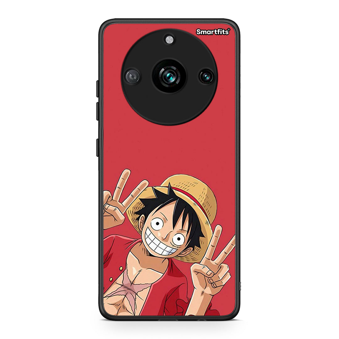 Realme 11 Pro+ Pirate Luffy Θήκη από τη Smartfits με σχέδιο στο πίσω μέρος και μαύρο περίβλημα | Smartphone case with colorful back and black bezels by Smartfits