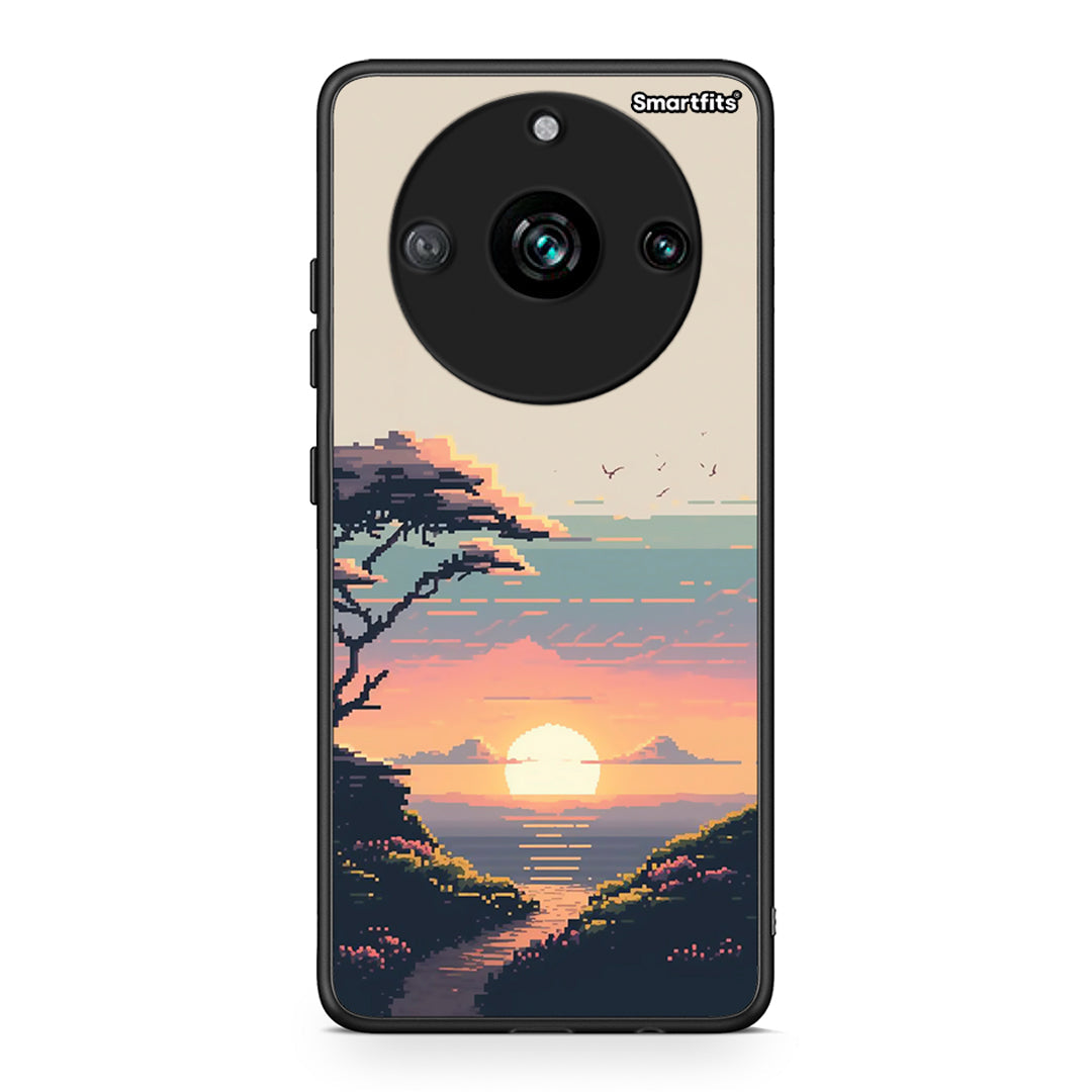 Realme 11 Pro Pixel Sunset Θήκη από τη Smartfits με σχέδιο στο πίσω μέρος και μαύρο περίβλημα | Smartphone case with colorful back and black bezels by Smartfits