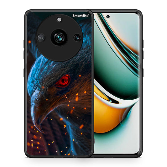 Θήκη Realme 11 Pro Eagle PopArt από τη Smartfits με σχέδιο στο πίσω μέρος και μαύρο περίβλημα | Realme 11 Pro Eagle PopArt case with colorful back and black bezels