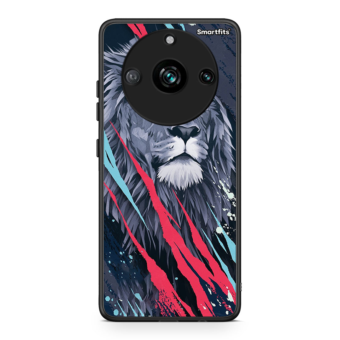 4 - Realme 11 Pro+ Lion Designer PopArt case, cover, bumper