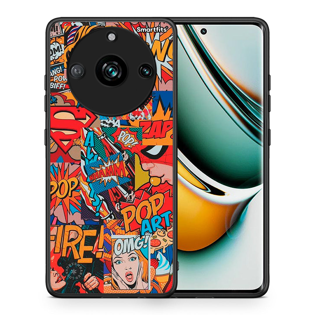 Θήκη Realme 11 Pro+ PopArt OMG από τη Smartfits με σχέδιο στο πίσω μέρος και μαύρο περίβλημα | Realme 11 Pro+ PopArt OMG case with colorful back and black bezels