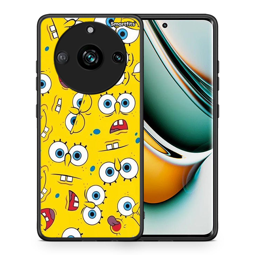 Θήκη Realme 11 Pro+ Sponge PopArt από τη Smartfits με σχέδιο στο πίσω μέρος και μαύρο περίβλημα | Realme 11 Pro+ Sponge PopArt case with colorful back and black bezels