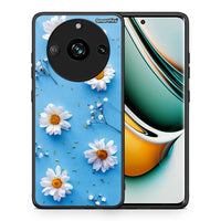 Thumbnail for Θήκη Realme 11 Pro Real Daisies από τη Smartfits με σχέδιο στο πίσω μέρος και μαύρο περίβλημα | Realme 11 Pro Real Daisies case with colorful back and black bezels