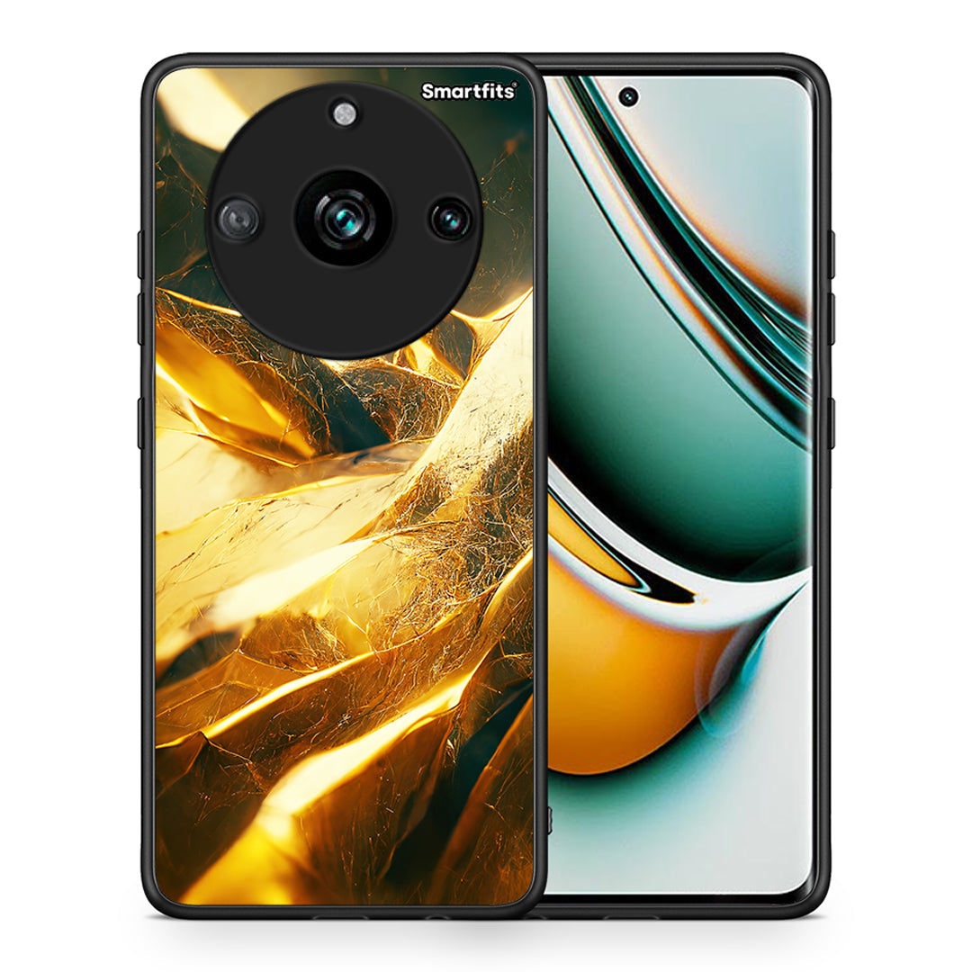 Θήκη Realme 11 Pro+ Real Gold από τη Smartfits με σχέδιο στο πίσω μέρος και μαύρο περίβλημα | Realme 11 Pro+ Real Gold case with colorful back and black bezels