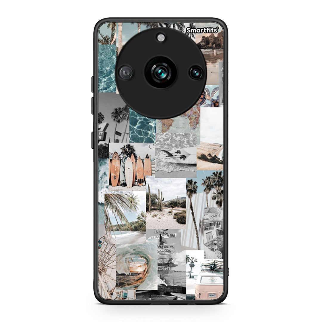 Realme 11 Pro Retro Beach Life Θήκη από τη Smartfits με σχέδιο στο πίσω μέρος και μαύρο περίβλημα | Smartphone case with colorful back and black bezels by Smartfits