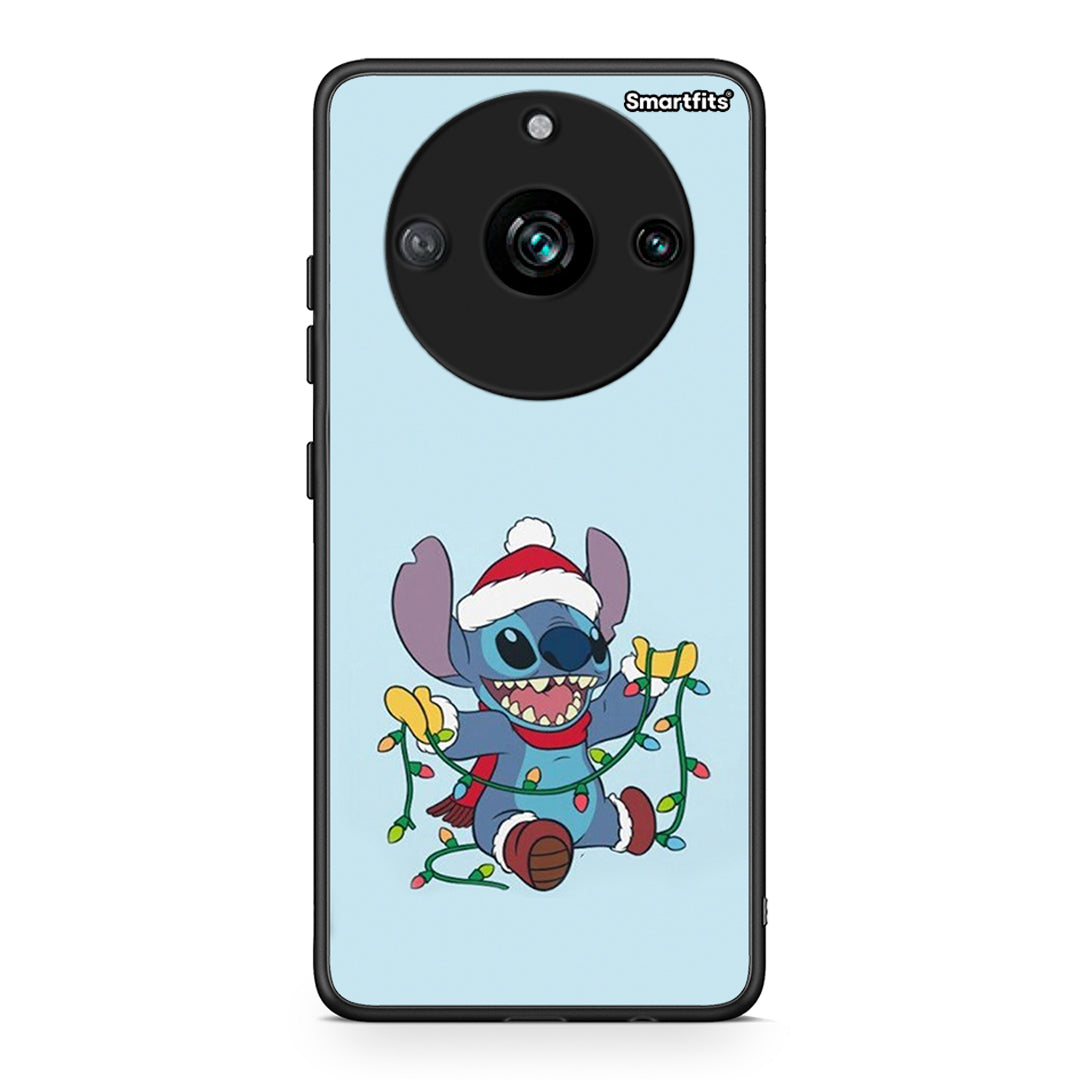 Realme 11 Pro Santa Stich θήκη από τη Smartfits με σχέδιο στο πίσω μέρος και μαύρο περίβλημα | Smartphone case with colorful back and black bezels by Smartfits