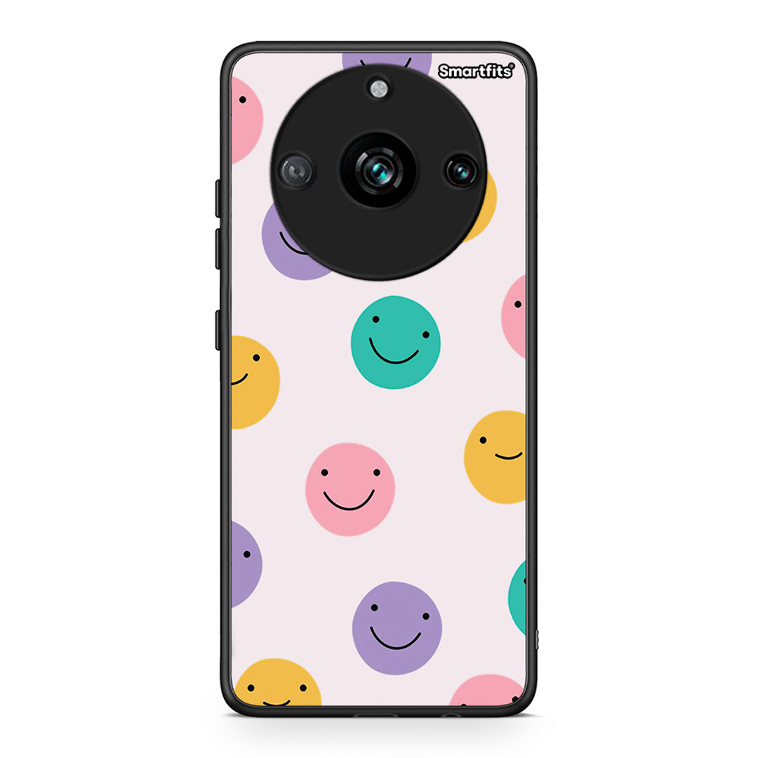 Realme 11 Pro Smiley Faces θήκη από τη Smartfits με σχέδιο στο πίσω μέρος και μαύρο περίβλημα | Smartphone case with colorful back and black bezels by Smartfits