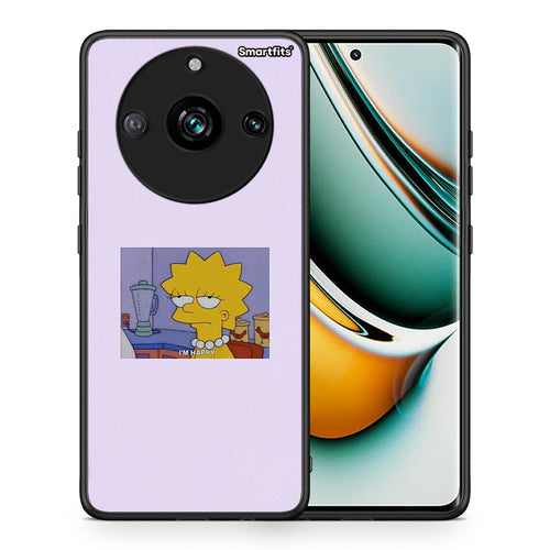 Θήκη Realme 11 Pro So Happy από τη Smartfits με σχέδιο στο πίσω μέρος και μαύρο περίβλημα | Realme 11 Pro So Happy case with colorful back and black bezels