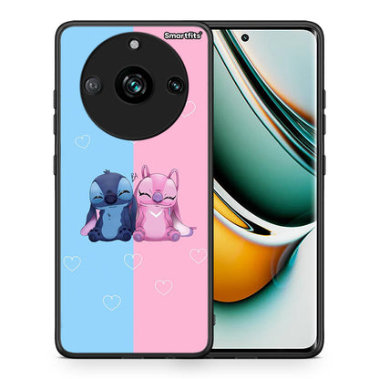 Θήκη Realme 11 Pro Stitch And Angel από τη Smartfits με σχέδιο στο πίσω μέρος και μαύρο περίβλημα | Realme 11 Pro Stitch And Angel case with colorful back and black bezels