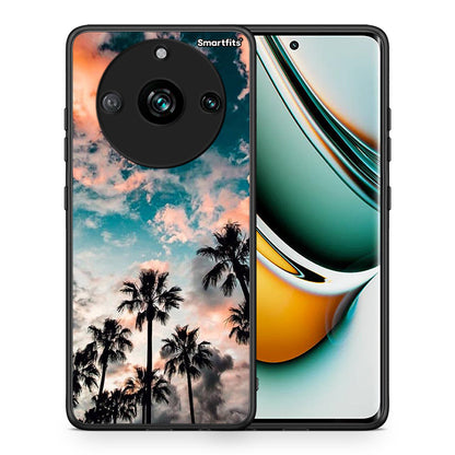 Θήκη Realme 11 Pro Sky Summer από τη Smartfits με σχέδιο στο πίσω μέρος και μαύρο περίβλημα | Realme 11 Pro Sky Summer case with colorful back and black bezels
