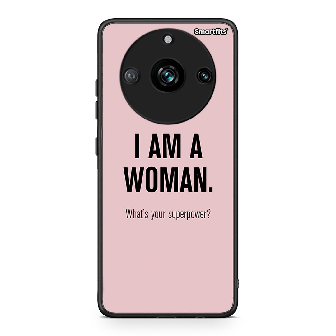 Realme 11 Pro+ Superpower Woman θήκη από τη Smartfits με σχέδιο στο πίσω μέρος και μαύρο περίβλημα | Smartphone case with colorful back and black bezels by Smartfits