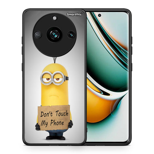 Θήκη Realme 11 Pro Minion Text από τη Smartfits με σχέδιο στο πίσω μέρος και μαύρο περίβλημα | Realme 11 Pro Minion Text case with colorful back and black bezels