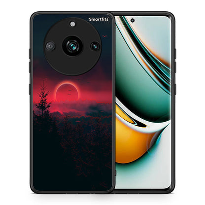 Θήκη Realme 11 Pro Sunset Tropic από τη Smartfits με σχέδιο στο πίσω μέρος και μαύρο περίβλημα | Realme 11 Pro Sunset Tropic case with colorful back and black bezels