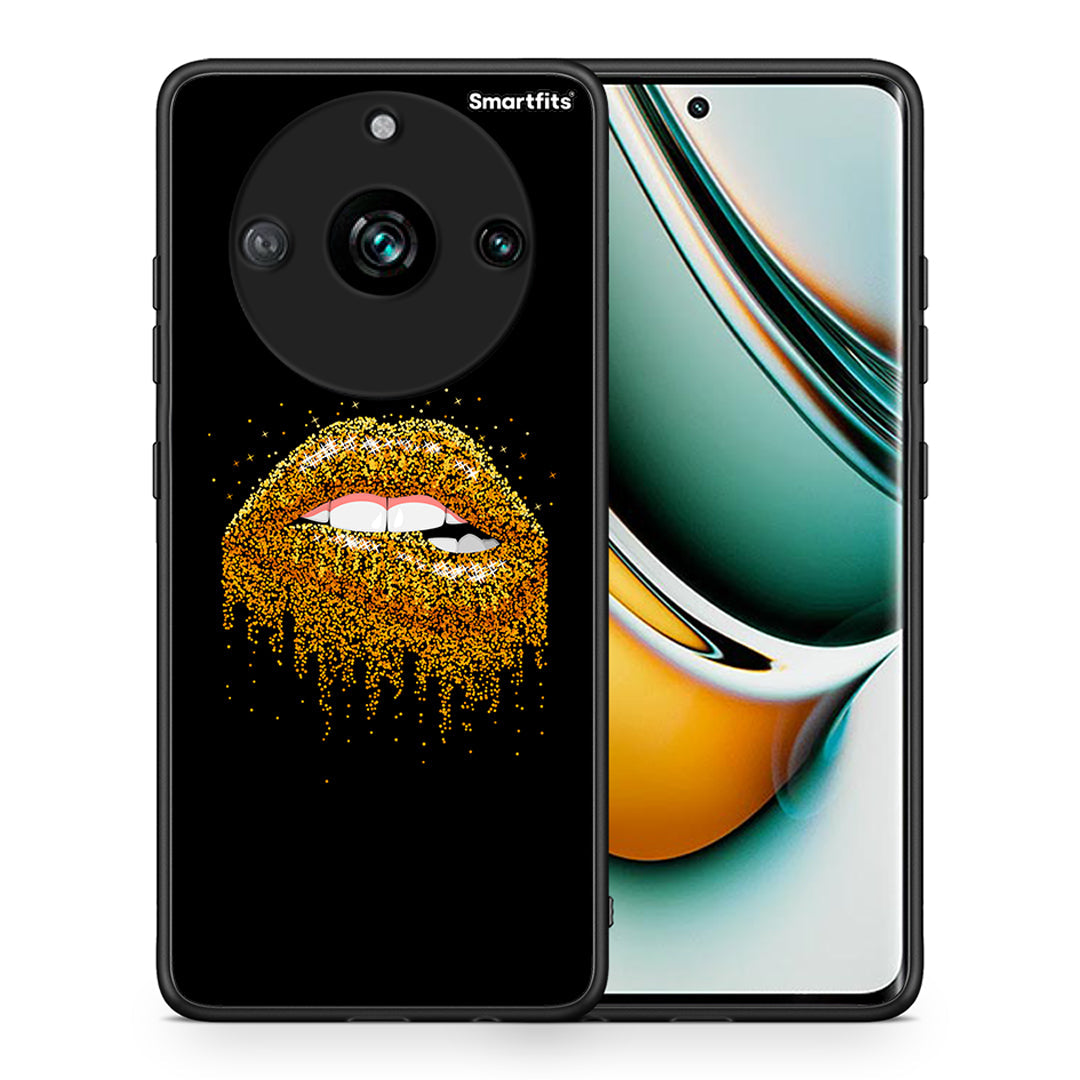 Θήκη Realme 11 Pro Golden Valentine από τη Smartfits με σχέδιο στο πίσω μέρος και μαύρο περίβλημα | Realme 11 Pro Golden Valentine case with colorful back and black bezels