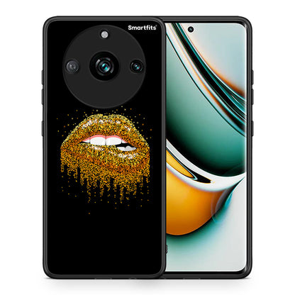 Θήκη Realme 11 Pro Golden Valentine από τη Smartfits με σχέδιο στο πίσω μέρος και μαύρο περίβλημα | Realme 11 Pro Golden Valentine case with colorful back and black bezels