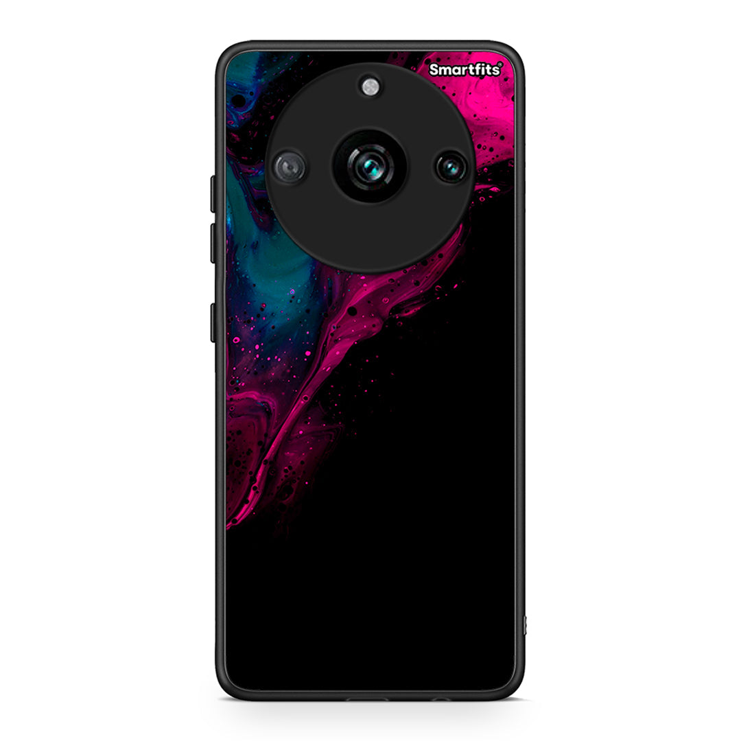 4 - Realme 11 Pro+ Pink Black Watercolor case, cover, bumper