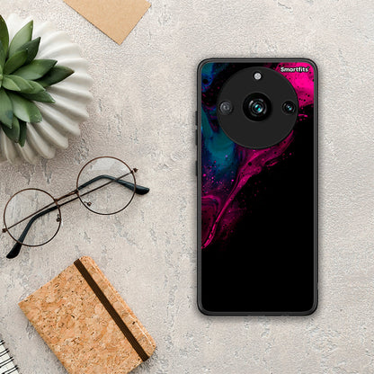 Watercolor Pink Black - Realme 11 Pro+ θήκη