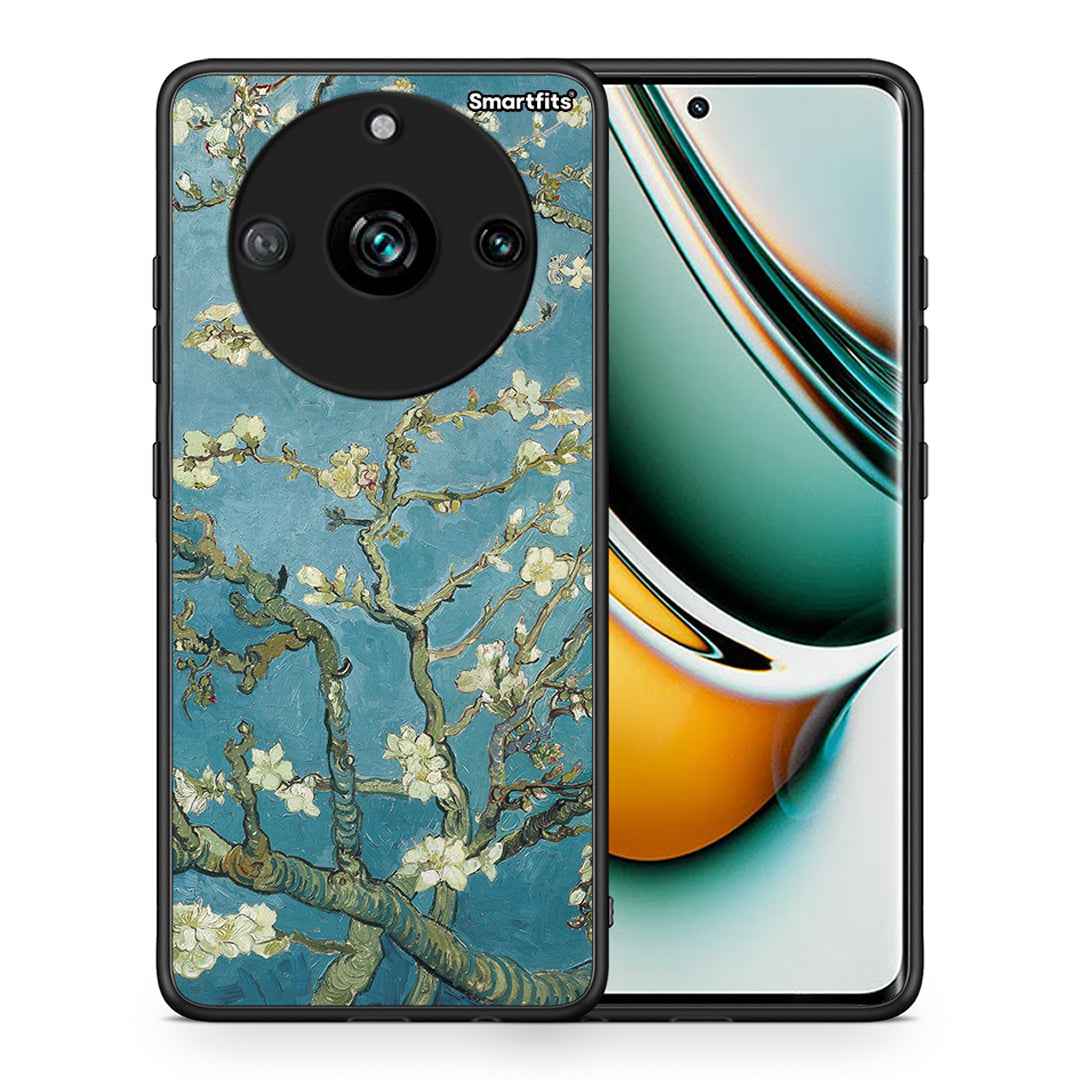Θήκη Realme 11 Pro+ White Blossoms από τη Smartfits με σχέδιο στο πίσω μέρος και μαύρο περίβλημα | Realme 11 Pro+ White Blossoms case with colorful back and black bezels